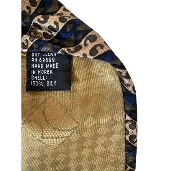 Ron Chereskin Handmade Silk Tie Professional Career Interview Workwear Geometric - Picture 5 of 8